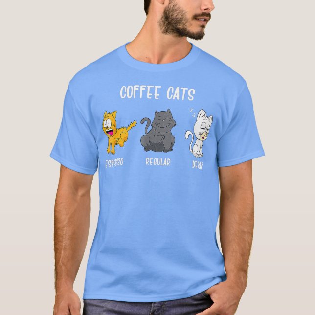 Camiseta Café Gatos Espresso Regalo de manteca regular (Anverso)