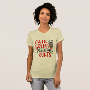 Camiseta Café gatos, Navidades iluminan a curiosos Navidade