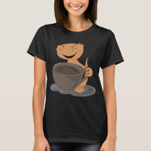 Camiseta Café Gecko Creste Cute Lizard Lazy Office Monda