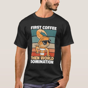 Camiseta Café Gecko Retro Gafas de sol Lizard Reptile Vint