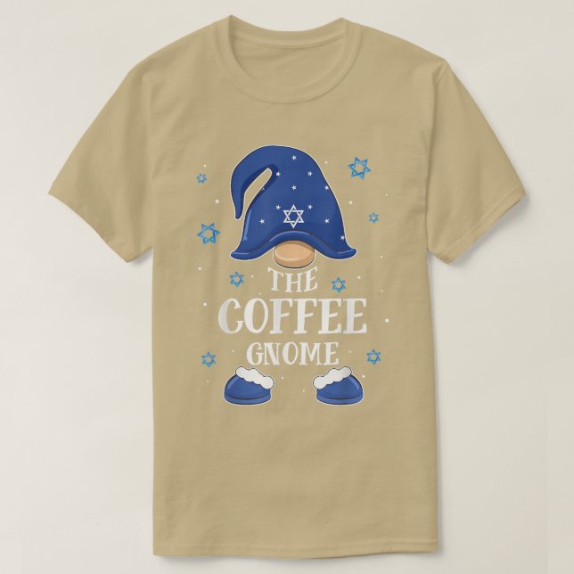 Camiseta Café Gnome Hanukkah Familia judía coincidente Navi (Diseño del anverso)