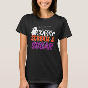 Camiseta Café Grito Y Azúcar Feliz Halloween Octubre
