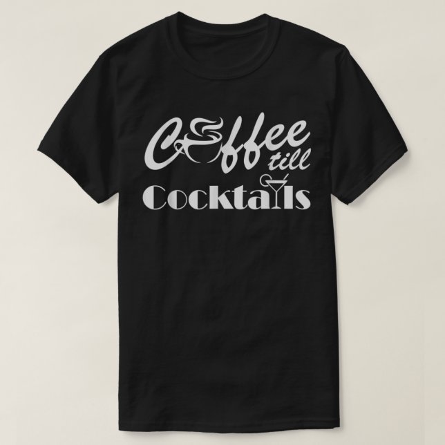 Camiseta Café hasta cócteles Café (Diseño del anverso)