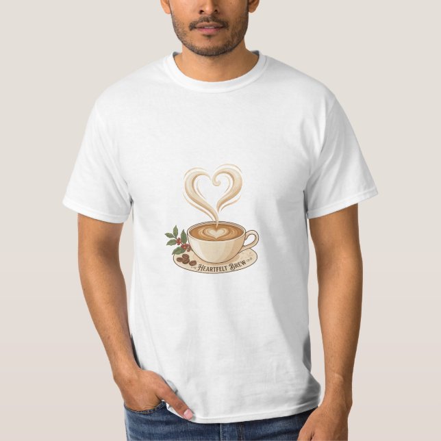 Camiseta Café Heartfelt Brew Arte del Corazón (Anverso)