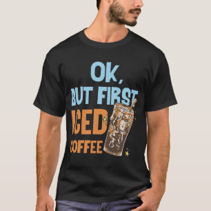 Camiseta Café Helado Bebiendo Azúcar Frío Sabor De Postre