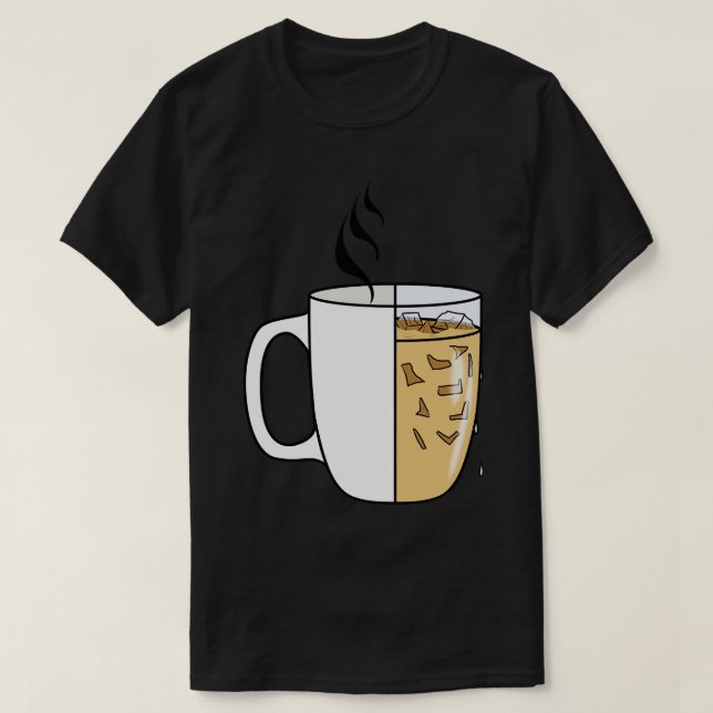 Camiseta Café helado caliente (Diseño del anverso)