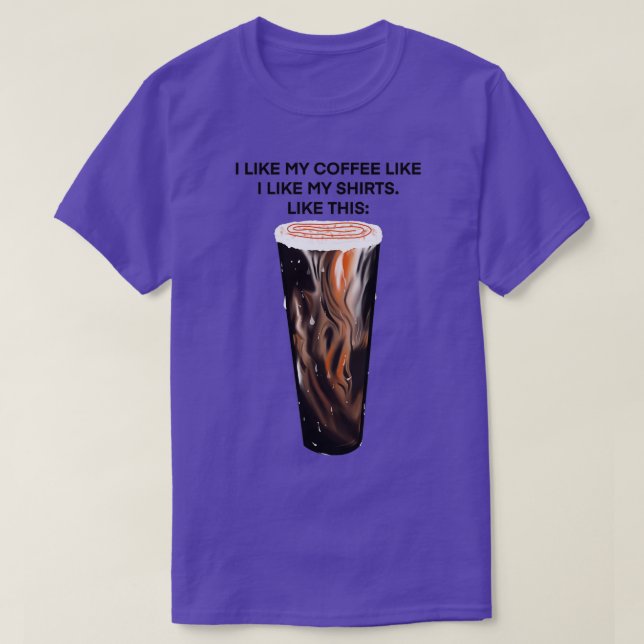 Camiseta Café Helado Con Caramelo Y Espuma (Diseño del anverso)