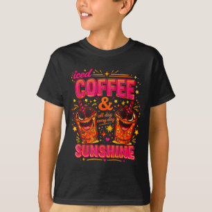 Camiseta Café helado divertido vibraciones de sol verano ca