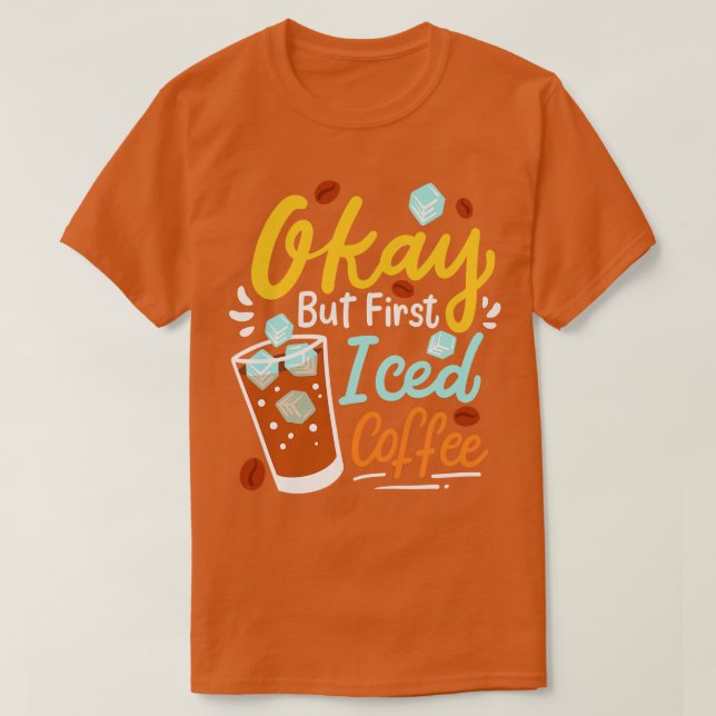 Camiseta Café helado en frío (Diseño del anverso)