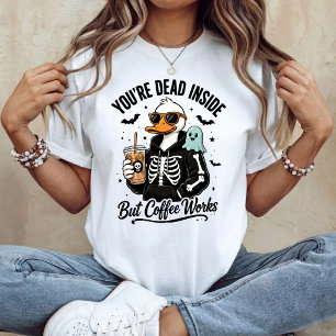 Camiseta Café Helado Esqueleto Pato Muerto Por Dentro