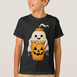 Camiseta Café Helado Fantasma De Halloween Con Tocos Divert