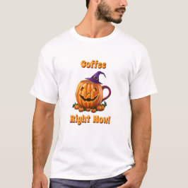 Camiseta Café helado Halloween Cafeína Calabaza Latte