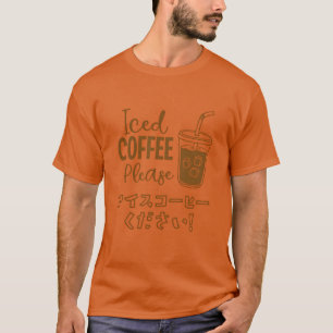 Camiseta Café helado Kawaii Doodle Mocha divertido
