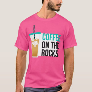 Camiseta Café Helado Sobre Las Rocas
