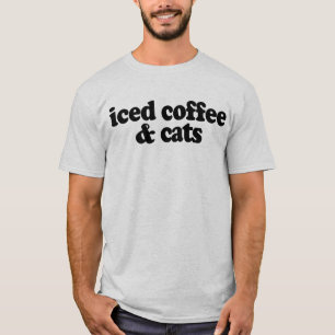Camiseta café helado y gatos