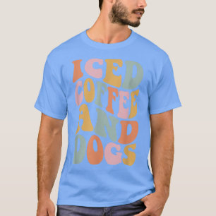 Camiseta Café helado y perros divertidos retro vintage