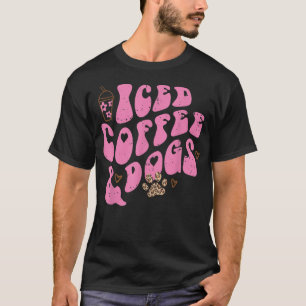 Camiseta Café helado y perros retro leopardo pepino amante 