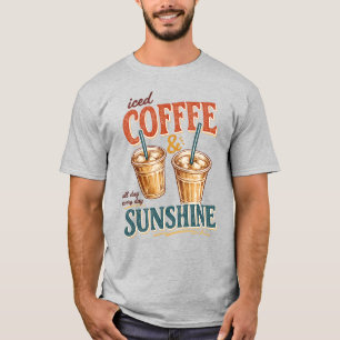 Camiseta Café Helado y Sol , Café Helado , Amante del Café