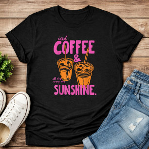 Camiseta Café Helado Y Verano Divertido Con Sol