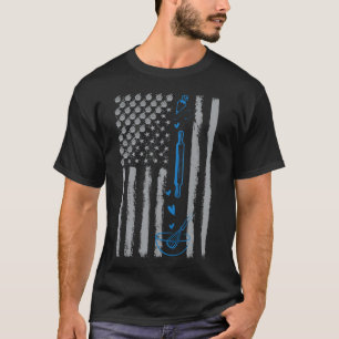 Camiseta café horneando- Bandera estadounidense vintage par