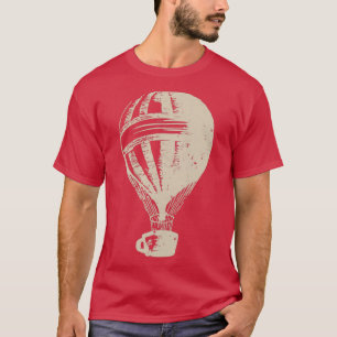 Camiseta Café Hot Air Baloon Vintage Coffee Adventure