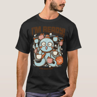 Camiseta Café Im Ready Pulpo por Tobe Fonseca