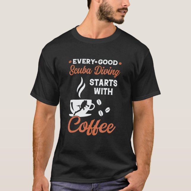 Camiseta Café Increíble  Buceo (Anverso)