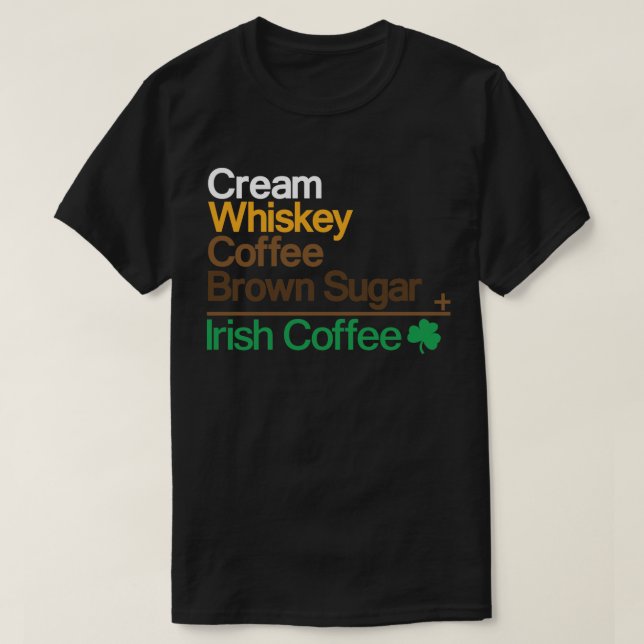 Camiseta Café irlandés (Diseño del anverso)