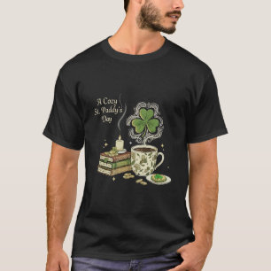 Camiseta Café Irlandés acogedor del Día de San Patricio y l