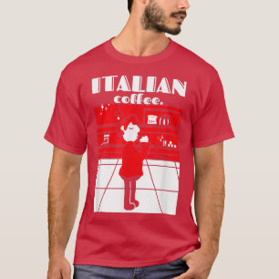 Camiseta Café italiano Espresso Lover Mid Century Moderno C