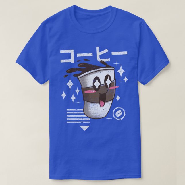 Camiseta Café Kawaii (Diseño del anverso)