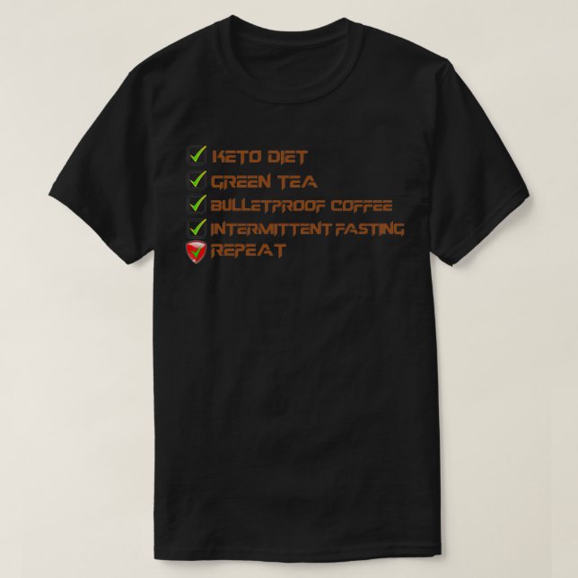 Camiseta Café Keto a prueba de balas y dieta (Diseño del anverso)