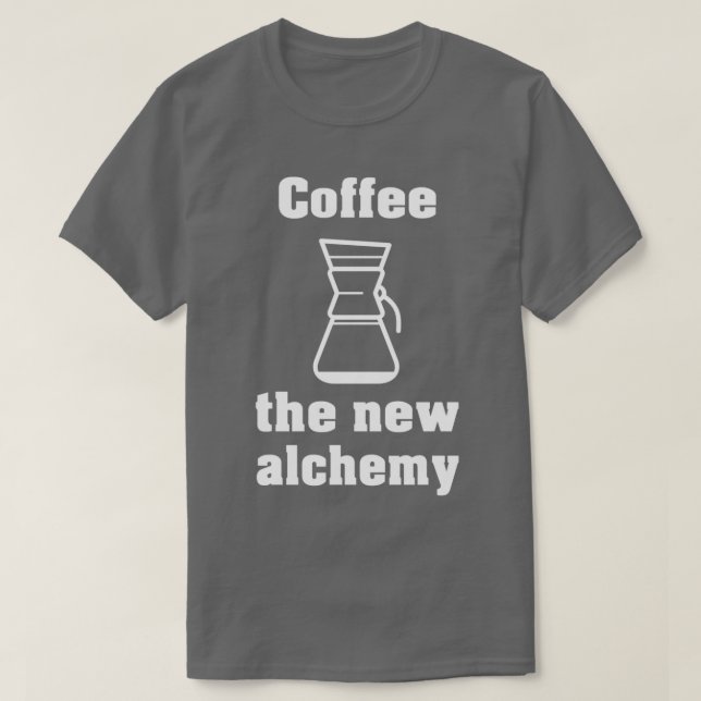 Camiseta Café la nueva alquimia Blanco 2 (Diseño del anverso)