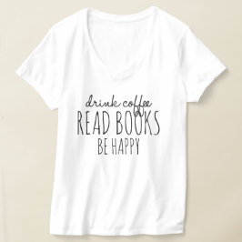 Camiseta Café Libros Felicidad