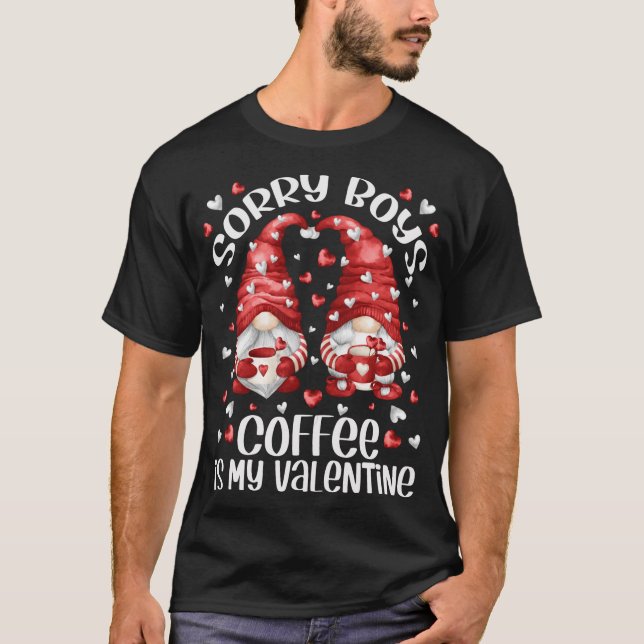 Camiseta Café lindo Gnomes de amor - Lo siento, café es mi  (Anverso)