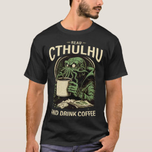 Camiseta Café Lindo Y Cthulhu