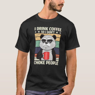 Camiseta Café Loco Panda Tomo café para no asfixiar P