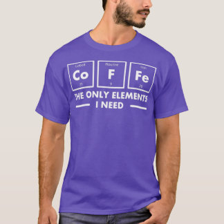 Camiseta Café Los Únicos Elementos Que Necesito