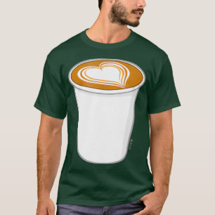 Camiseta Café Love Heart Coffee Cup Arte para Caffeine