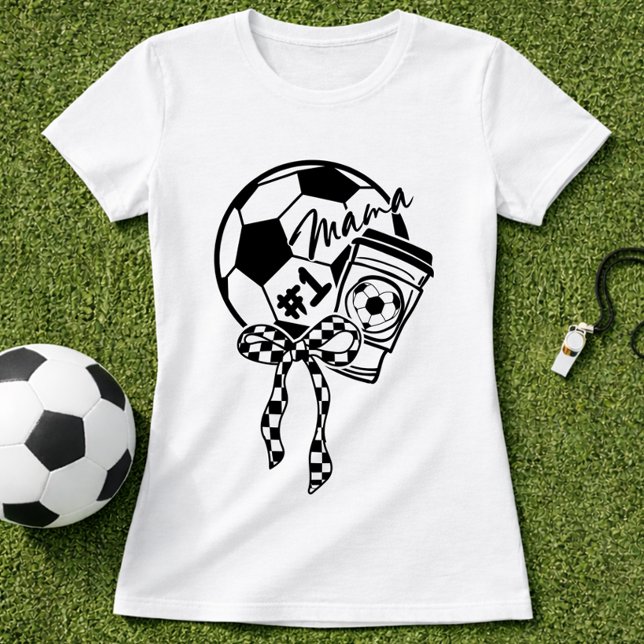 Camiseta Café Mamá de Fútbol Estilo Bow (Subido por el creador)