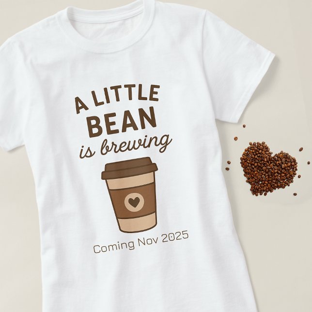 Camiseta Café marrón lindo "Un pequeño granito se está prep (Subido por el creador)