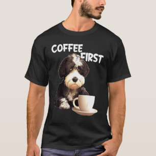 Camiseta Café matutino de perro de agua de Portugal dice