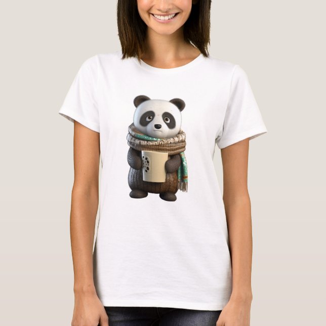 Camiseta Café matutino panda (Anverso)