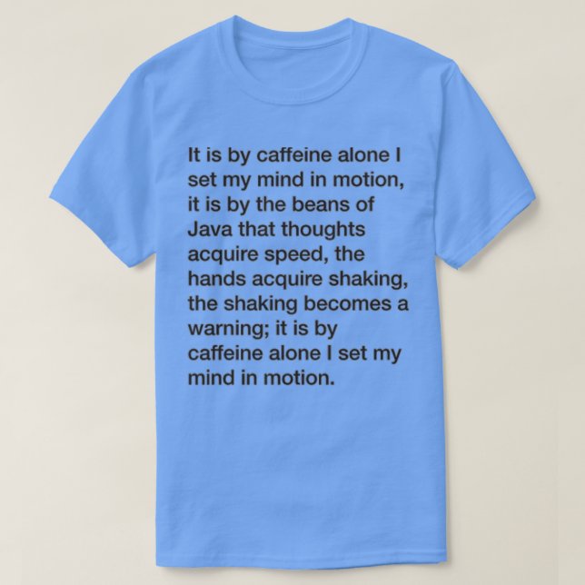 Camiseta Café Mentats Creed (Diseño del anverso)