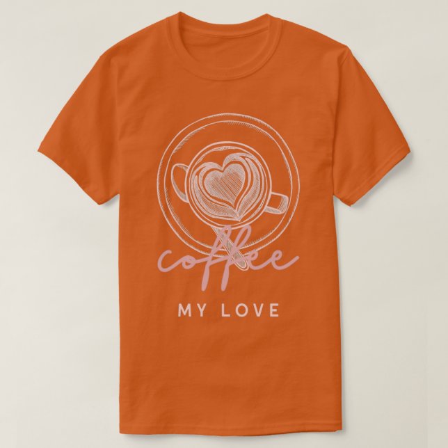 Camiseta Café mi amor (Diseño del anverso)