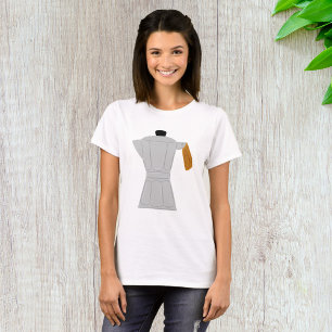 Camiseta Café Moka Pot Vintage Retro Espresso