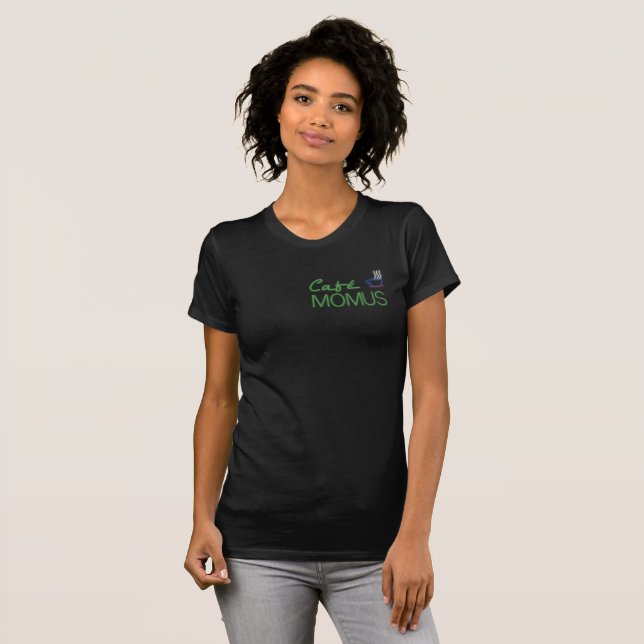Camiseta Cafe Momus neon light diner café logo Boheme (Anverso completo)