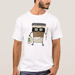 Camiseta Cafe Mug Bandit - Ilustración de Personaje Diverti