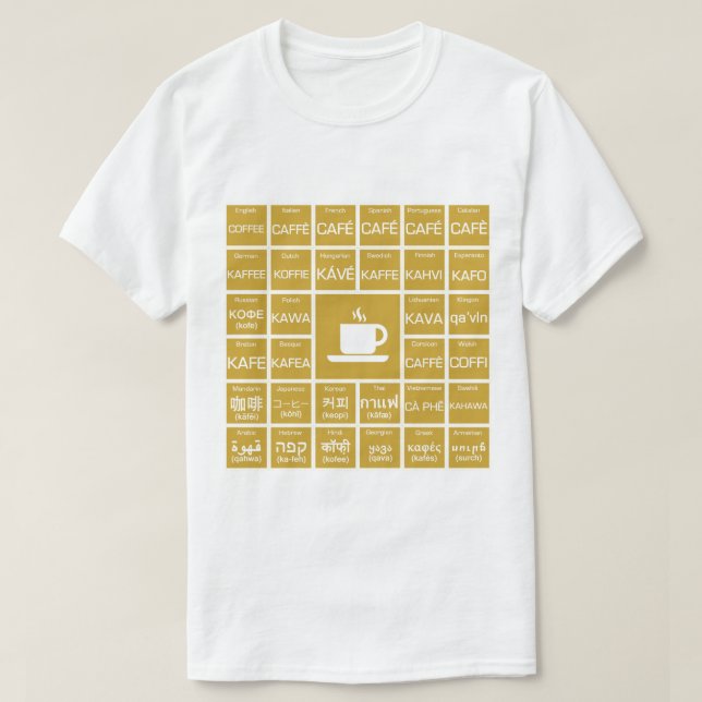 Camiseta Café - Multilinguals (Diseño del anverso)