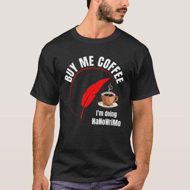 Camiseta CAFÉ NaNoWriMo (Anverso)